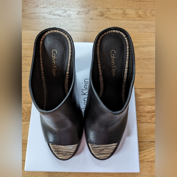 Calvin Klein Leather Heels -- Size 7 -- Never Worn - Picture 3 of 5